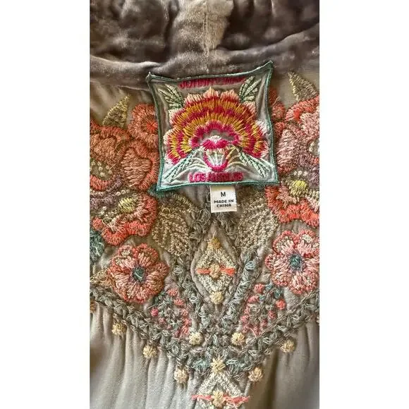 GORGEOUS Embroidery Velvet Kimono by Johnny Was - Picture 5 of 7